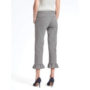 NWT Banana Republic Logan Crop Ruffle Trousers.